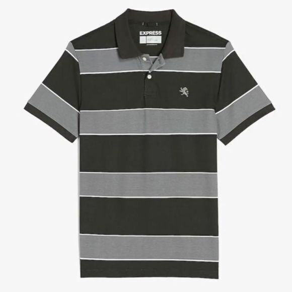 Striped Moisture-Wicking Performance Polo Tall M - Picture 1 of 3